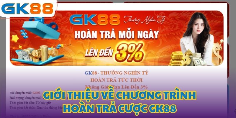 Giới thiệu chương trình hoàn cược GK88