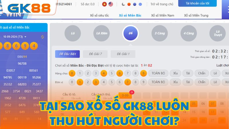 Ưu điểm xổ số GK88